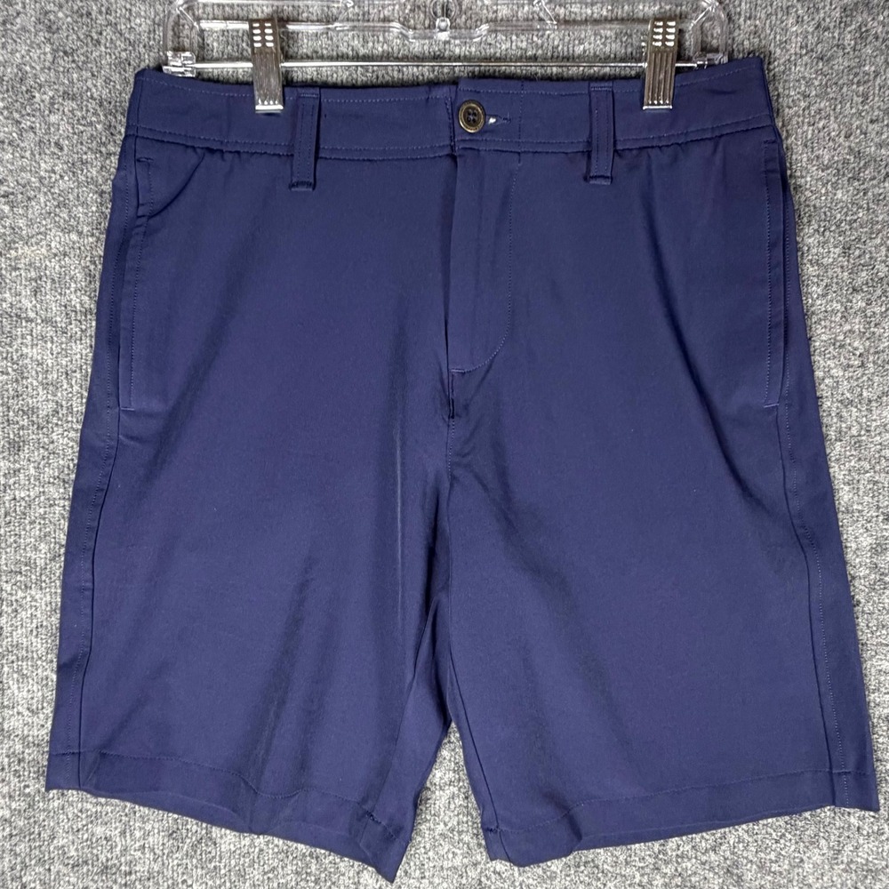 Under Armour Mens Navy‎ Blue Performance Golf Shorts Size 30 Flat Front Athletic